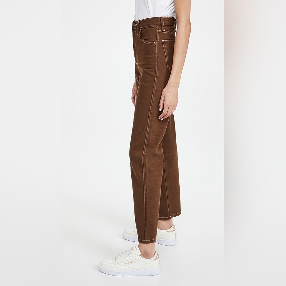 Reformation Cowboy High Rise Straight Jeans Chocolate Womens Size 23 - Picture 6 of 13